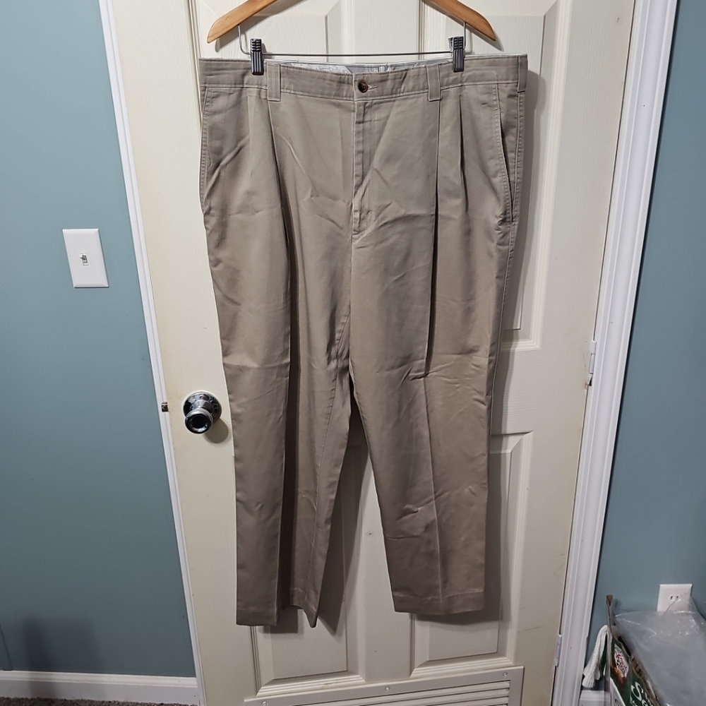 Savane Process 2000 Men's Khaki Dress Pant 40 x 29 (Altered Measurement) Pleated